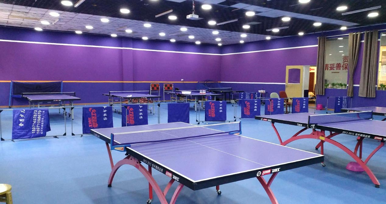 乒乓球场布灯案例